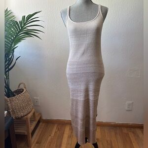 Sparkly midi sweater dress with racerback